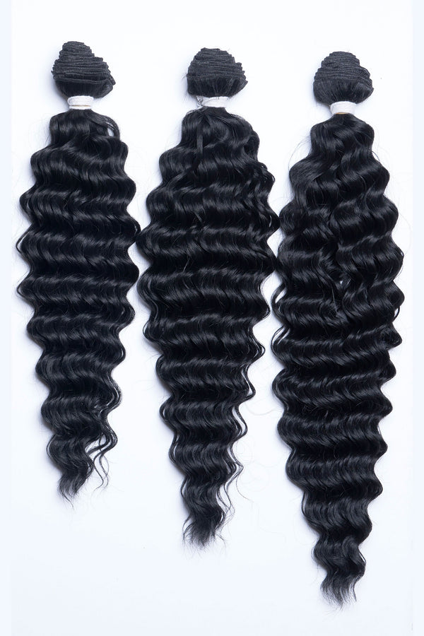 DEEP CURL 19.5, 21.5, 23.5" (Bundle with Closure)